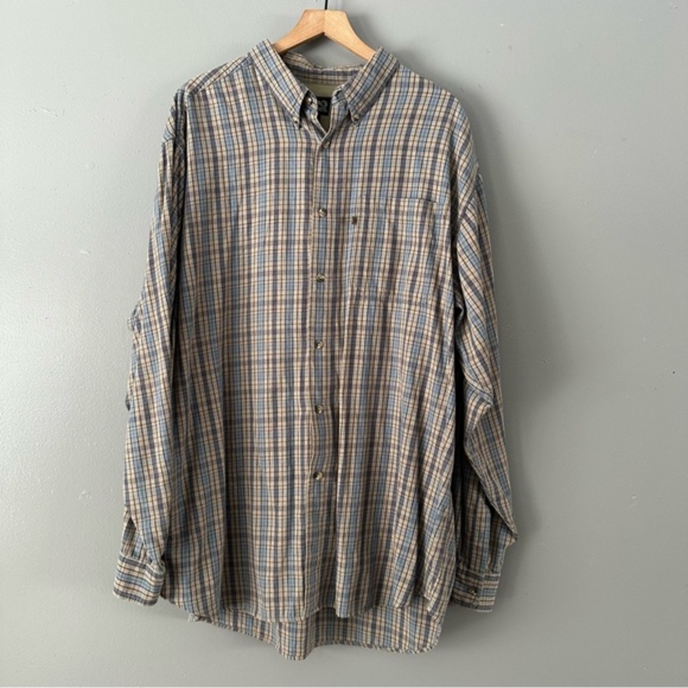 Guide Series Button Down Long Sleeve | Blue‎ + Tan